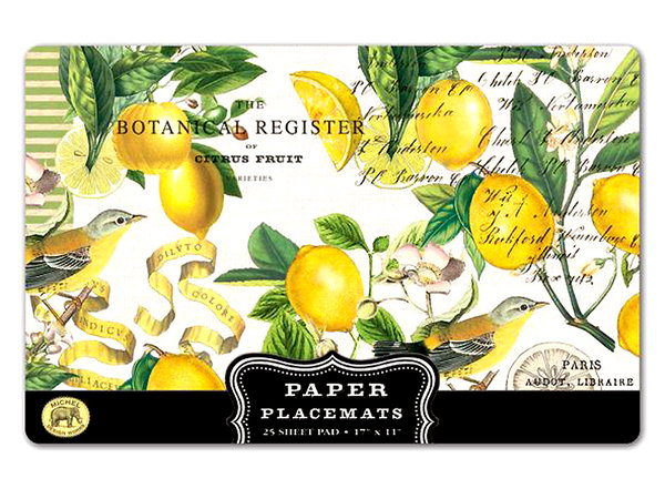 "Lemon Basil" Paper Placemats Michel Design Works