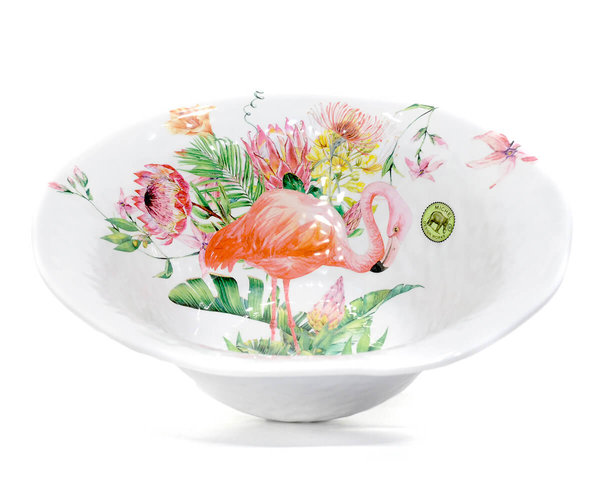 "Flamingo" Large Salad Bowl by Michel Design Works