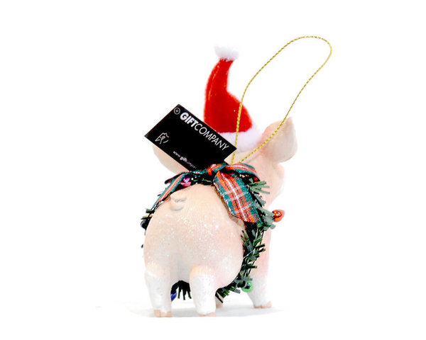 "Piglet with Santa Hat" Christmas Ornament GIFT COMPANY