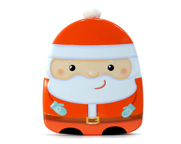 Santa Claus with bobble Tin jar for cookies & more