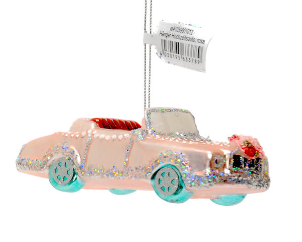 "Hochzeitsauto pink" Glas Hänger GIFT COMPANY