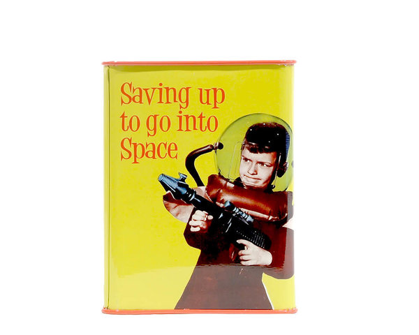 "Saving up to go into space" Retro Humor Spardose