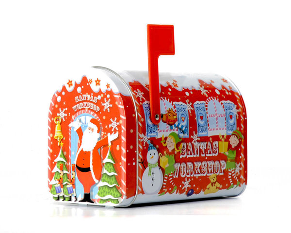 Amerikanische Mailbox weihnachtlich geschmückt Keksdose
