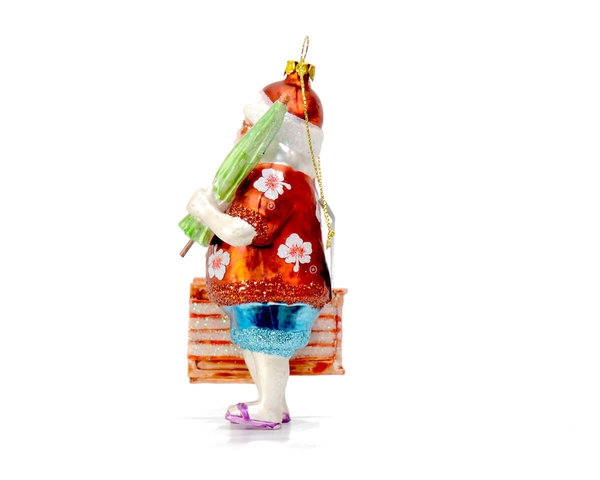 "Santa mit Liegestuhl" Christbaum Glas-Hänger GIFT COMPANY