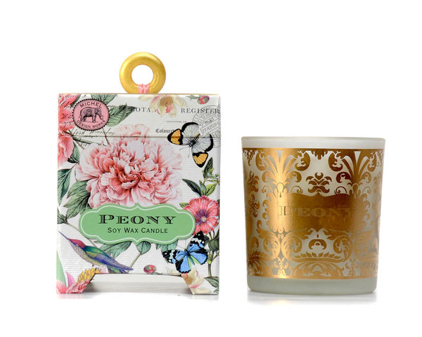 "Peony" Scented Soy Wax Candle Michel Design Works