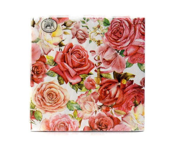"Royal Rose" Luncheon Napkins by Michel Design