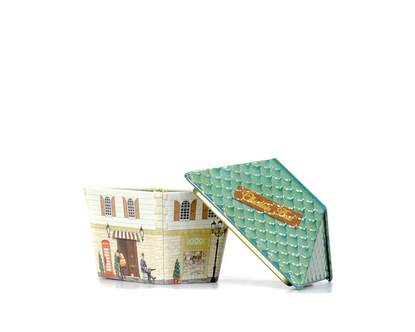"Kleines grünes Haus Chocolate Box" Mini Keksdose