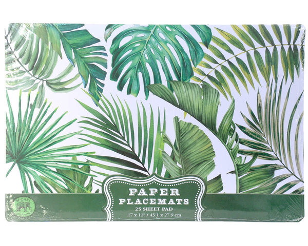 "Palm Breeze" Paper Placemats by Michel Design Works