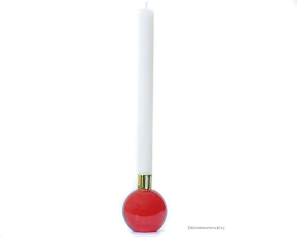 Kerzenständer Dioptrics Kristallglas Rot GIFT COMPANY