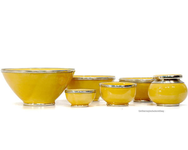 Deckeldose Gelb Keramik aus Marrakesch
