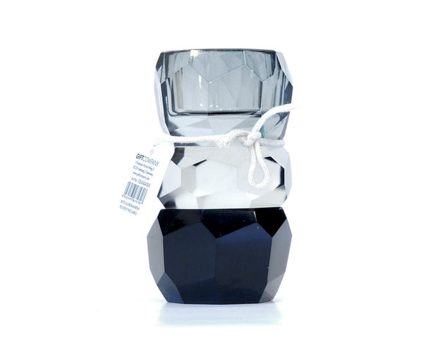 Palisades "Grau" Kristallglas Kerzenhalter GIFT COMPANY