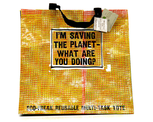 "I'm saving the planet" Shopper Tasche Blue Q