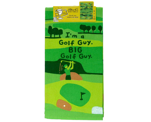 "I'm a Golf Guy. BIG Golf Guy." Geschirrtuch Blue Q