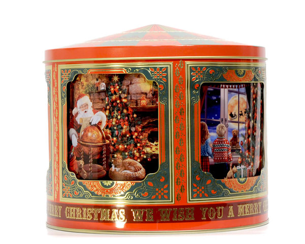 "Santa Karussell" Nostalgische drehende XL Keksdose Spieluhr