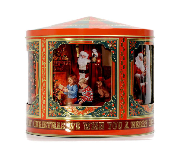 "Santa Karussell" Nostalgische drehende XL Keksdose Spieluhr