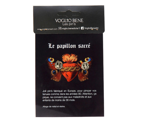 "Papillon Sacré" Pin Metall & Resin von Voglio Bene