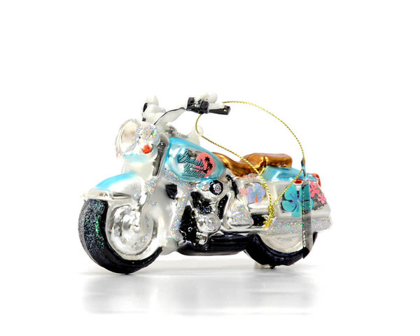 "Blaues Motorrad" Christbaum Glas Hänger GIFT COMPANY