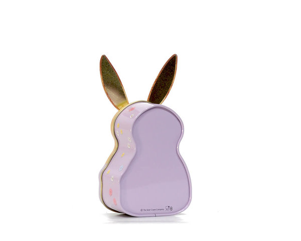 Osterhase violett mit beweglichen Ohren Blechdose