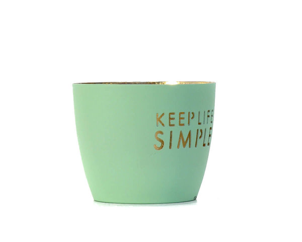 "Keep Life Simple" Madras Windlicht GIFT COMPANY