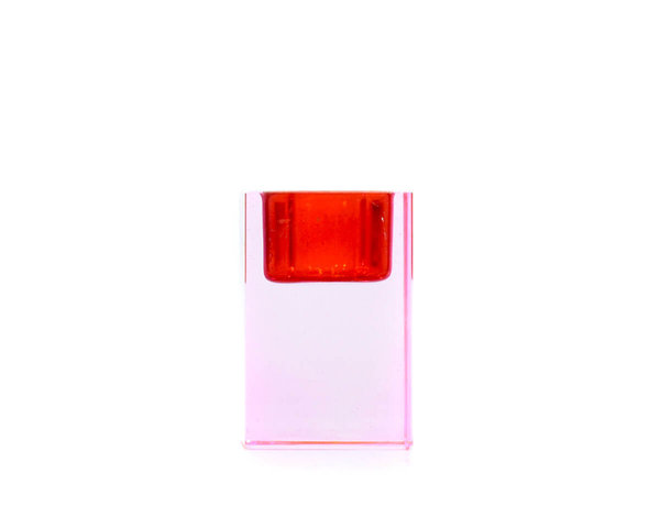 "Sari" Rosa Rot Teelichthalter Kristallglas GIFT COMPANY