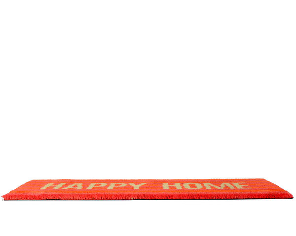 "HAPPY HOME" Fußmatte Kokos Neon-Rot von GIFT COMPANY