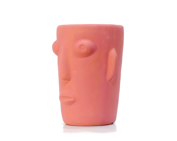 "Cabeza" Pink L Vase von Kitsch Kitchen Amsterdam
