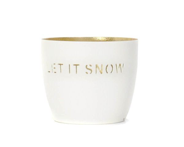 "Let it Snow" Madras Windlicht GIFT COMPANY
