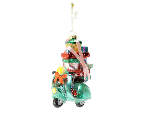 "Motorroller + Geschenke" GIFT COMPANY Glas Hänger