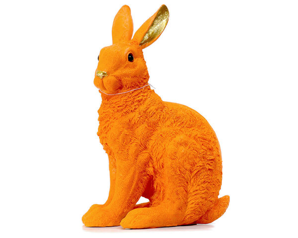 XL Osterhase Großer Hase sitzend Orange