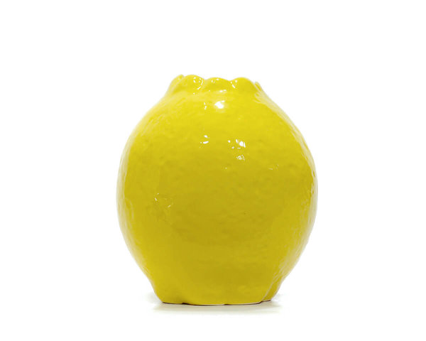 "LEMON" Steingut Vase Gelb Zitronen